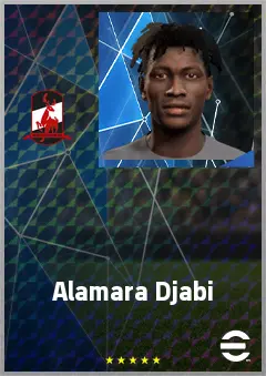 Alamara Djabi eFootball 2026 player card, 61 OVR CMF