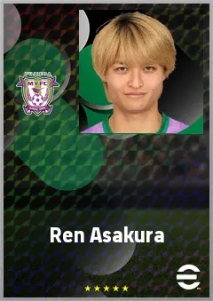 Asakura Ren eFootball 2026 player card, 66 OVR AMF