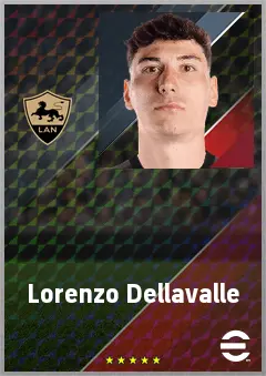 Lorenzo Dellavalle eFootball 2026 player card, 68 OVR CB