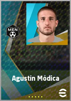 Agustín Módica eFootball 2026 player card, 70 OVR CF