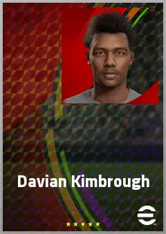 Davian Kimbrough eFootball 2026 player card, 60 OVR CF
