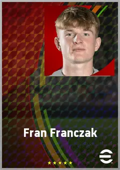 Fran Franczak eFootball 2026 player card, 65 OVR RMF