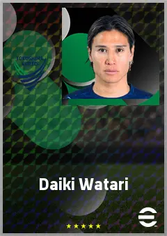 Watari Daiki eFootball 2026 player card, 68 OVR CF