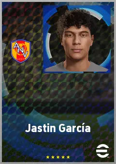 Jastin García eFootball 2026 player card, 67 OVR LWF