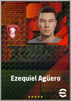 Ezequiel Agüero eFootball 2026 player card, 66 OVR AMF