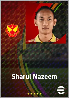 Sharul Nazeem eFootball 2026 player card, 67 OVR CB
