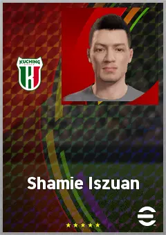 Shamie Iszuan eFootball 2026 player card, 63 OVR RWF
