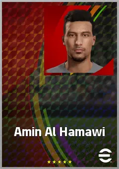 Amin Al Hamawi eFootball 2026 player card, 66 OVR CF