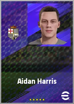 Aidan Harris eFootball 2026 player card, 65 OVR GK
