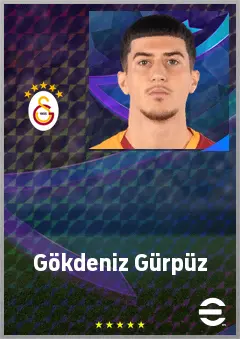 Gökdeniz Gürpüz eFootball 2026 player card, 63 OVR CMF