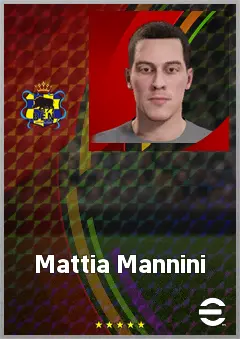 Mattia Mannini eFootball 2026 player card, 64 OVR CMF