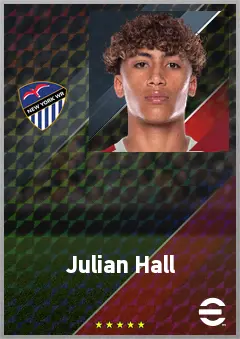 Julian Hall eFootball 2026 player card, 67 OVR CF