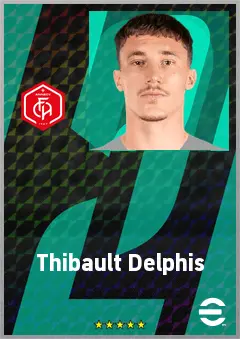 Thibault Delphis eFootball 2026 player card, 67 OVR CB