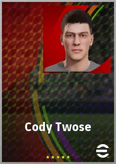 Cody Twose eFootball 2026 player card, 61 OVR CMF