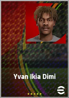 Yvan Ikia Dimi eFootball 2026 player card, 64 OVR LWF