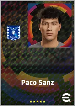 Paco Sanz eFootball 2026 player card, 64 OVR CB