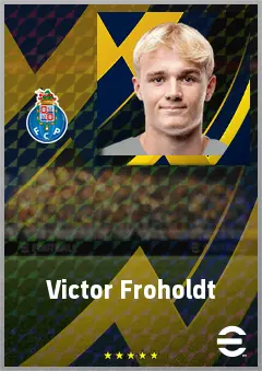 Victor Froholdt eFootball 2026 player card, 71 OVR CMF