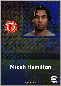 Micah Hamilton eFootball 2026 player card, 68 OVR LMF