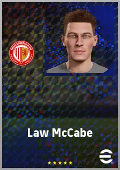 Law McCabe eFootball 2026 player card, 61 OVR CMF