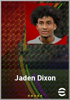 Jaden Dixon eFootball 2026 player card, 62 OVR CB