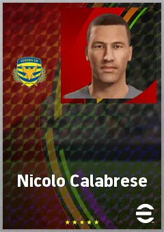 Nicolo Calabrese eFootball 2026 player card, 66 OVR CB