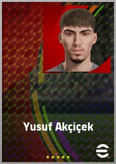 Yusuf Akçiçek eFootball 2026 player card, 71 OVR CB