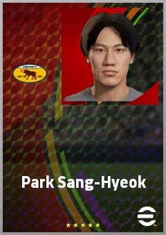 Park Sang-Hyeok eFootball 2026 player card, 67 OVR CF