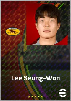 Lee Seung-Won eFootball 2026 player card, 67 OVR AMF