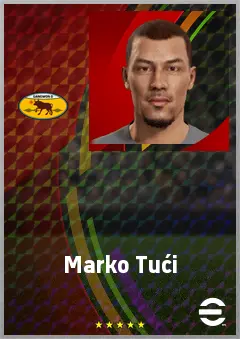 Marko Tući eFootball 2026 player card, 70 OVR CB