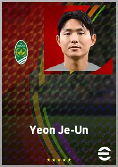 Yeon Je-Un eFootball 2026 player card, 65 OVR CB