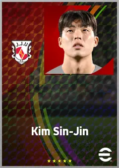 Kim Sin-Jin eFootball 2026 player card, 66 OVR CF
