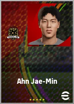 Ahn Jae-Min eFootball 2026 player card, 62 OVR RB