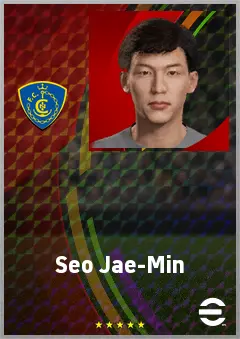 Seo Jae-Min eFootball 2026 player card, 70 OVR CMF