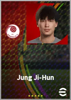 Jung Ji-Hun eFootball 2026 player card, 66 OVR LWF