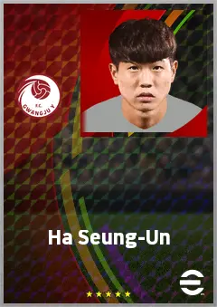 Ha Seung-Un eFootball 2026 player card, 66 OVR LWF
