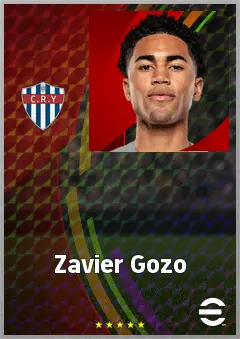 Zavier Gozo eFootball 2026 player card, 73 OVR RWF