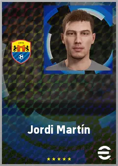 Jordi Martín eFootball 2026 player card, 69 OVR LMF