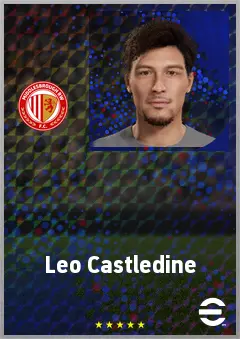 Leo Castledine eFootball 2026 player card, 67 OVR AMF