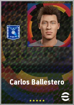 Carlos Ballestero eFootball 2026 player card, 65 OVR RB
