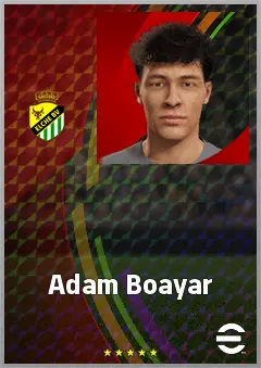 Adam Boayar eFootball 2026 player card, 65 OVR CF