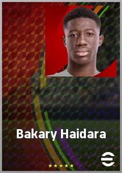 Bakary Haidara eFootball 2026 player card, 65 OVR CB