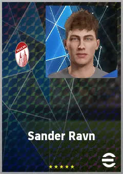 Sander Ravn eFootball 2026 player card, 61 OVR CMF
