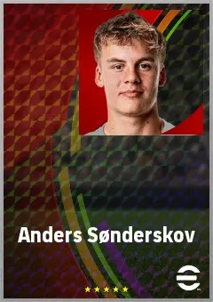 Anders Sønderskov eFootball 2026 player card, 62 OVR CB