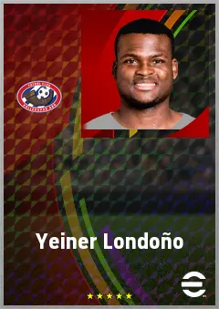 Yeiner Londoño eFootball 2026 player card, 67 OVR LWF