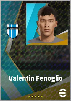 Valentin Fenoglio eFootball 2026 player card, 67 OVR RB