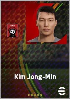 Kim Jong-Min eFootball 2026 player card, 63 OVR CB