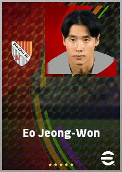 Eo Jeong-Won eFootball 2026 player card, 68 OVR LB