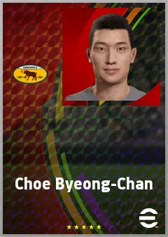 Choe Byeong-Chan eFootball 2026 player card, 64 OVR RWF