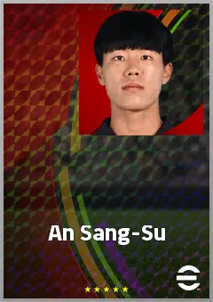 An Sang-Su eFootball 2026 player card, 63 OVR DMF