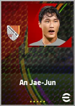 An Jae-Jun eFootball 2026 player card, 64 OVR CF